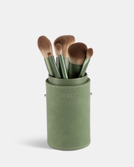 Набор кистей BRUSH TUBE MAKEUP SET (GREEN)