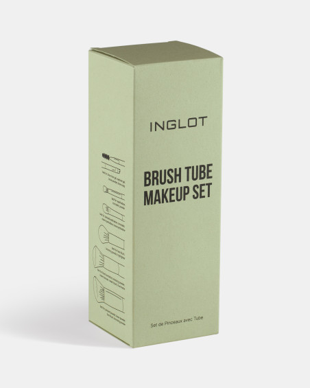 Набор кистей BRUSH TUBE MAKEUP SET (GREEN)