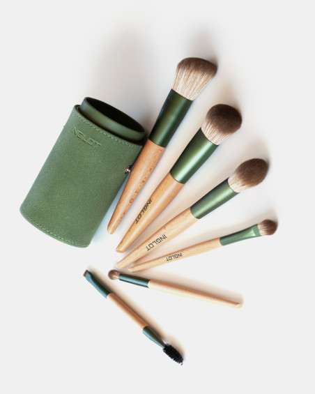Набор кистей BRUSH TUBE MAKEUP SET (GREEN)