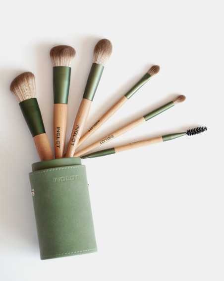 Набор кистей BRUSH TUBE MAKEUP SET (GREEN)