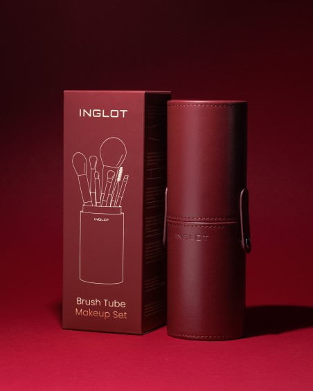 Набор кистей Brush Tube Makeup Set (Burgundy)
