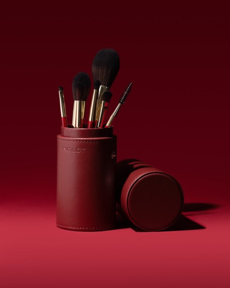 Набор кистей Brush Tube Makeup Set (Burgundy)