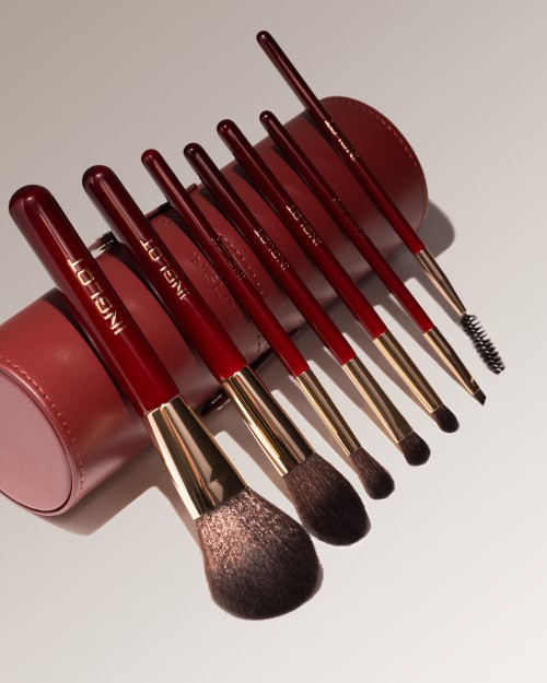 Набор кистей Brush Tube Makeup Set (Burgundy)