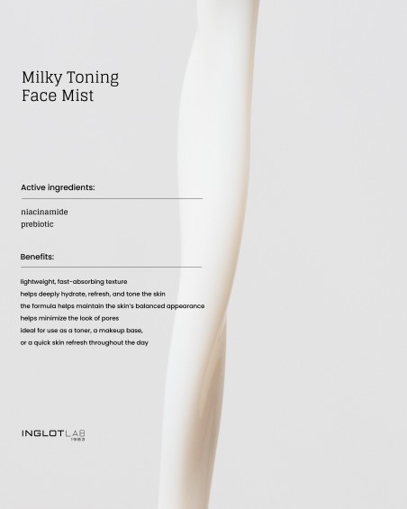 Молочный тонизирующий мист для лица Inglot Lab Milky Toning Face Mist