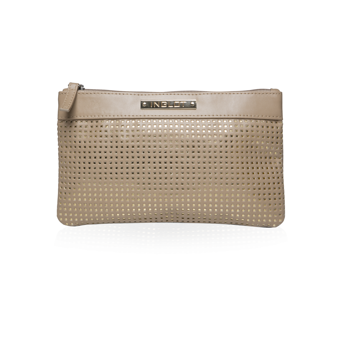 Kosmetiktasche Beige/Gold