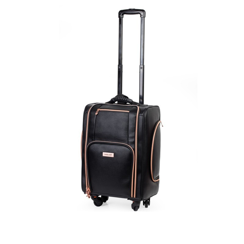 Faceți clic pentru a mări Kufer kosmetyczny na kółkach BLACK & ROSE GOLD (KC-P46S)